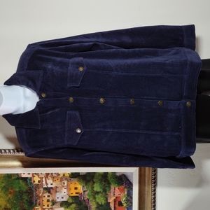 Denim & Co.Corded Velour Jean-style Jacket